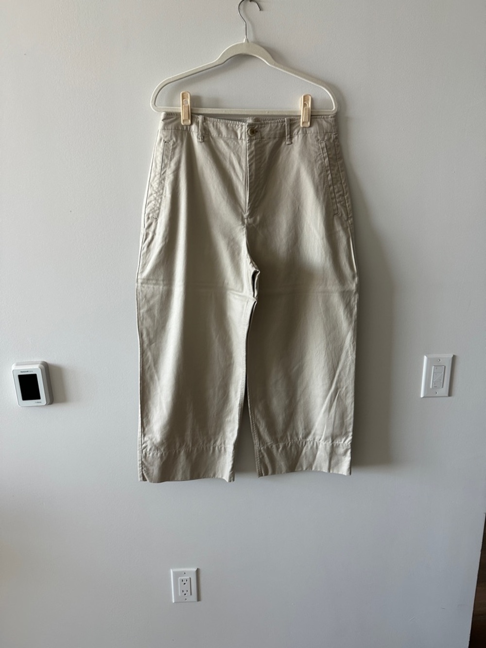 Banana Republic Wide-Leg Pants in Light Khaki